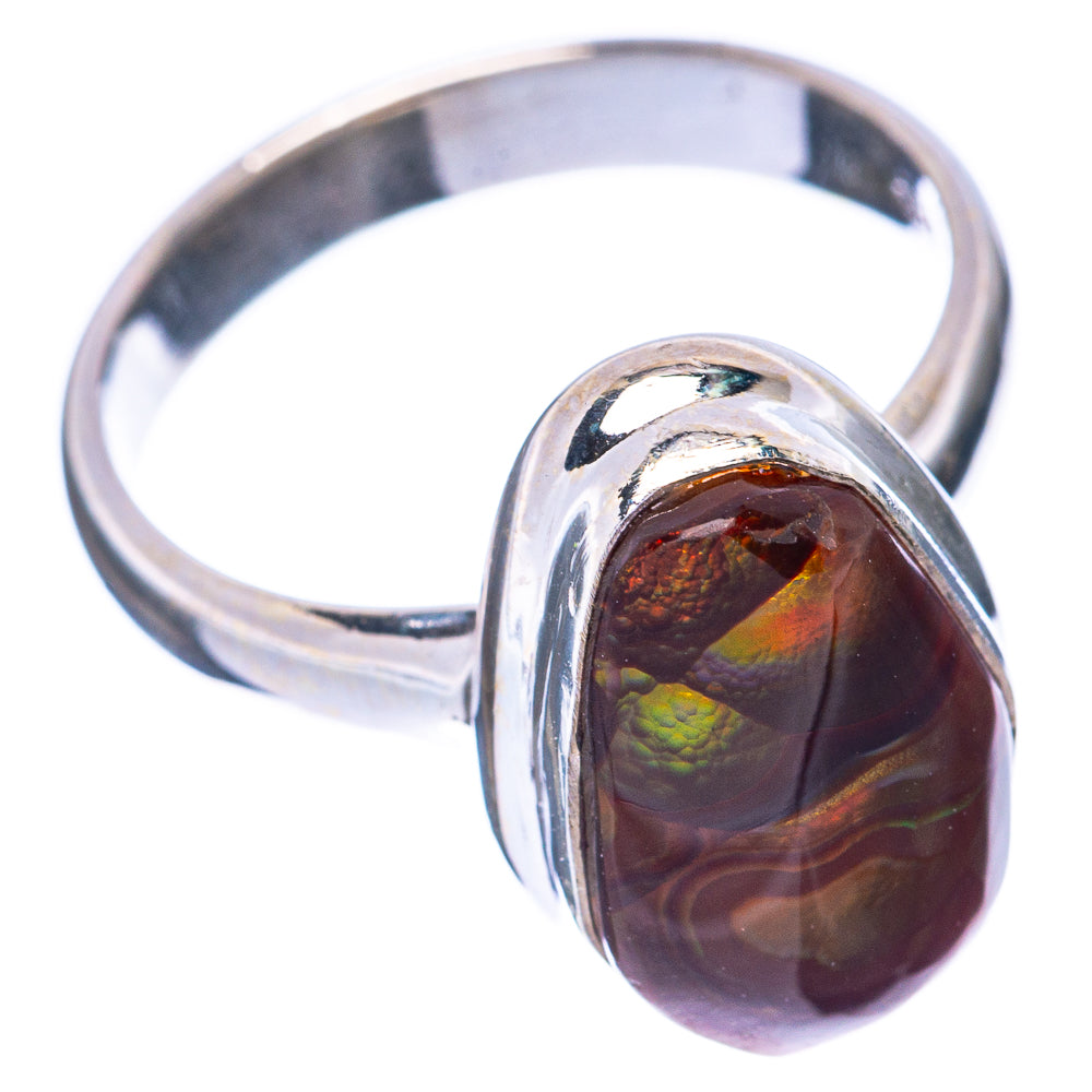 Rare Mexican Fire Agate Ring Size 6.75 (925 Sterling Silver) R2031