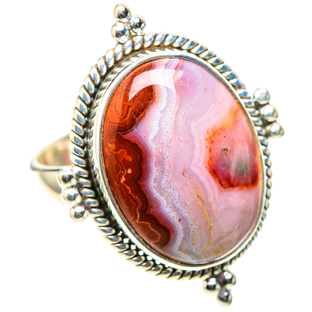 Crazy Lace Agate Ring Size 8.25 (925 Sterling Silver) RING138456