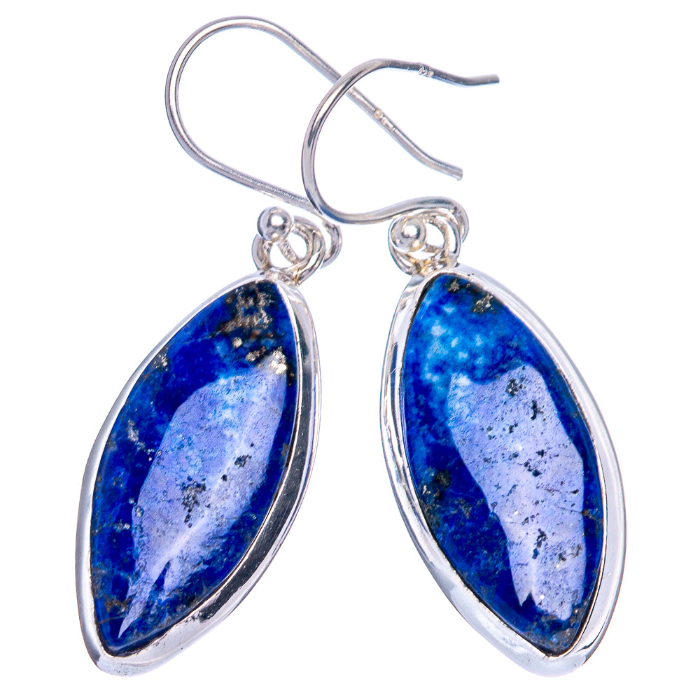 Lapis Lazuli Earrings 1 1/2" (925 Sterling Silver) E1138