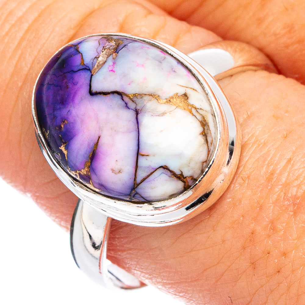 Purple Dahlia Mohave Turquoise Ring Size 9.75 (.925 Sterling Silver)