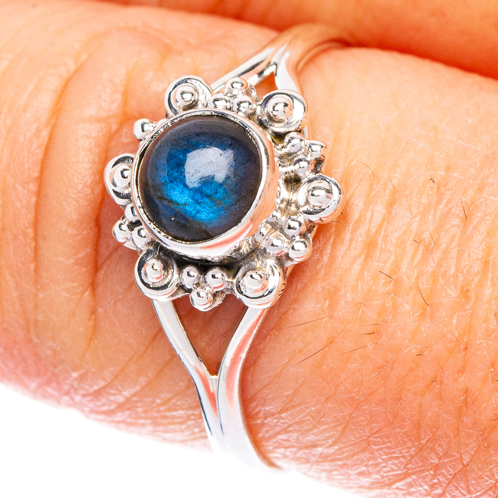 Labradorite Dainty Ring Size 8.75 (925 Sterling Silver) R147122