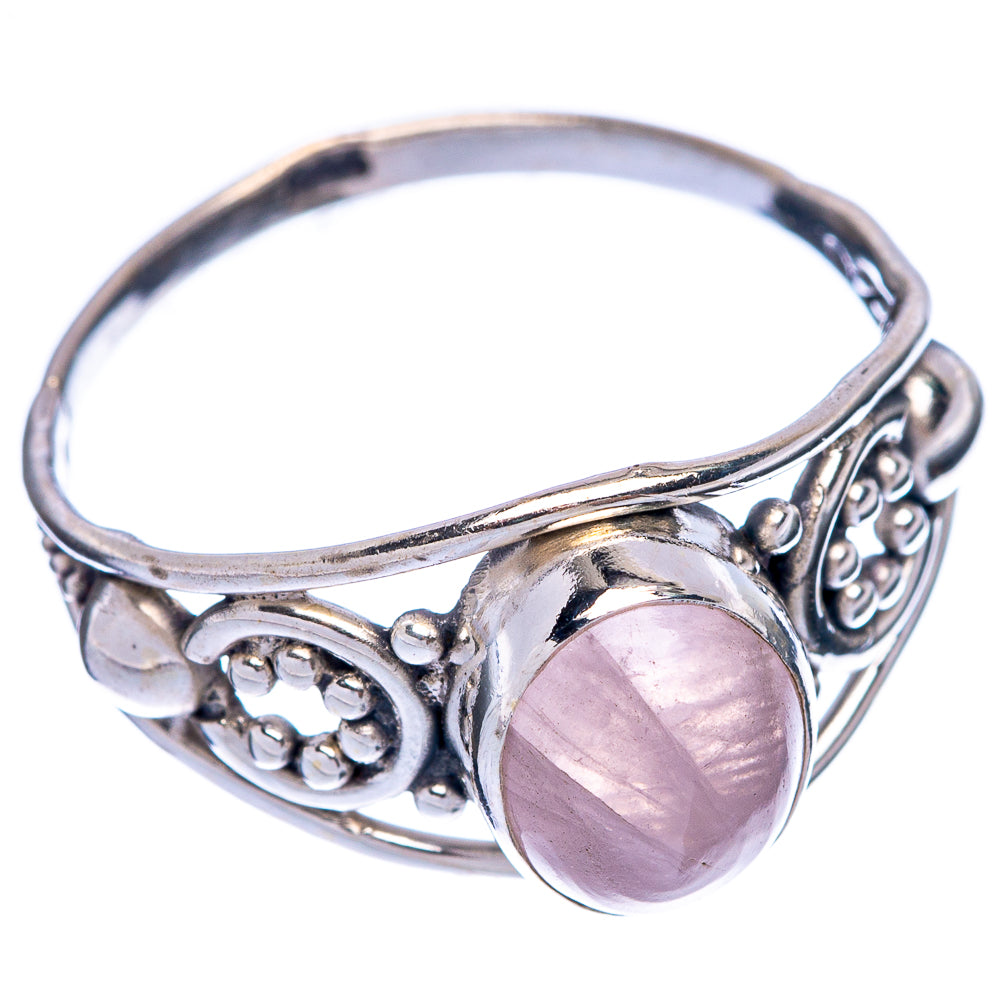 Rose Quartz Dainty Ring Size 8.25 (925 Sterling Silver) R145696