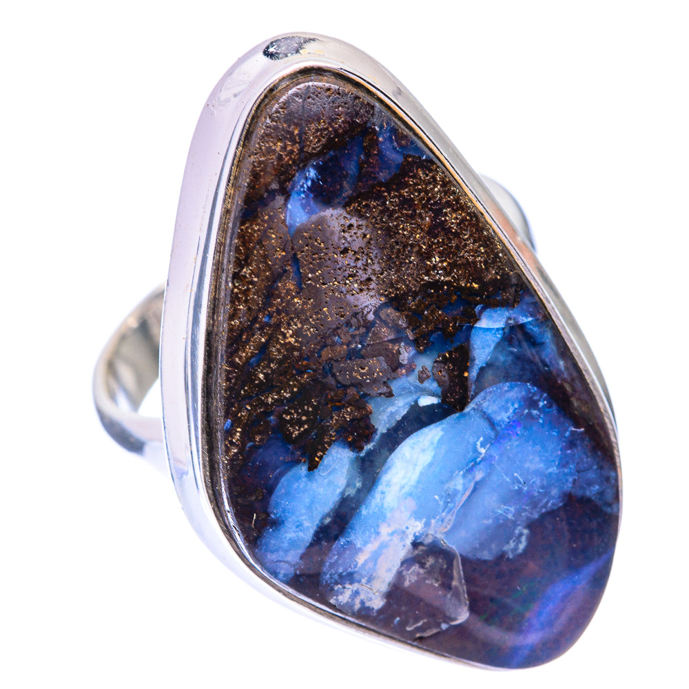 Large Boulder Opal Ring Size 8.25 (925 Sterling Silver) R140807
