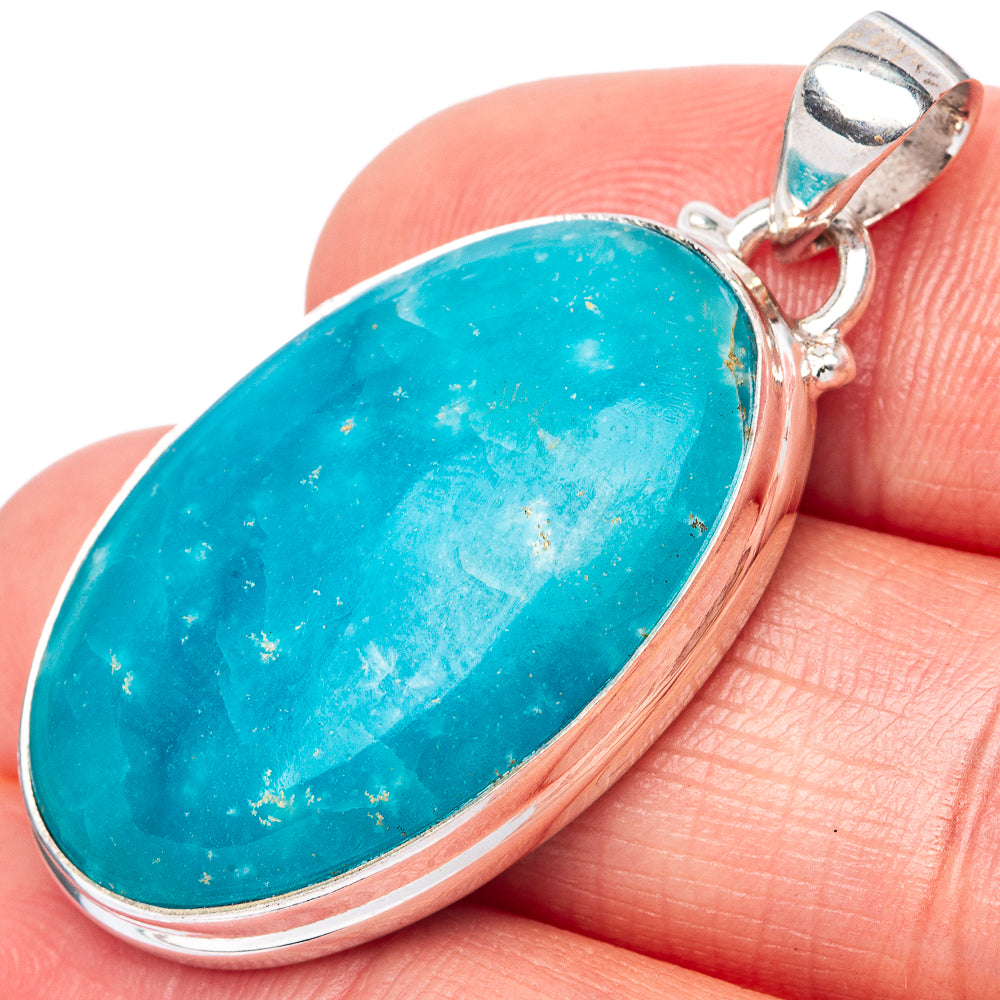 Rare Smithsonite 925 Sterling Silver Pendant 1 5/8" (925 Sterling Silver) P42598