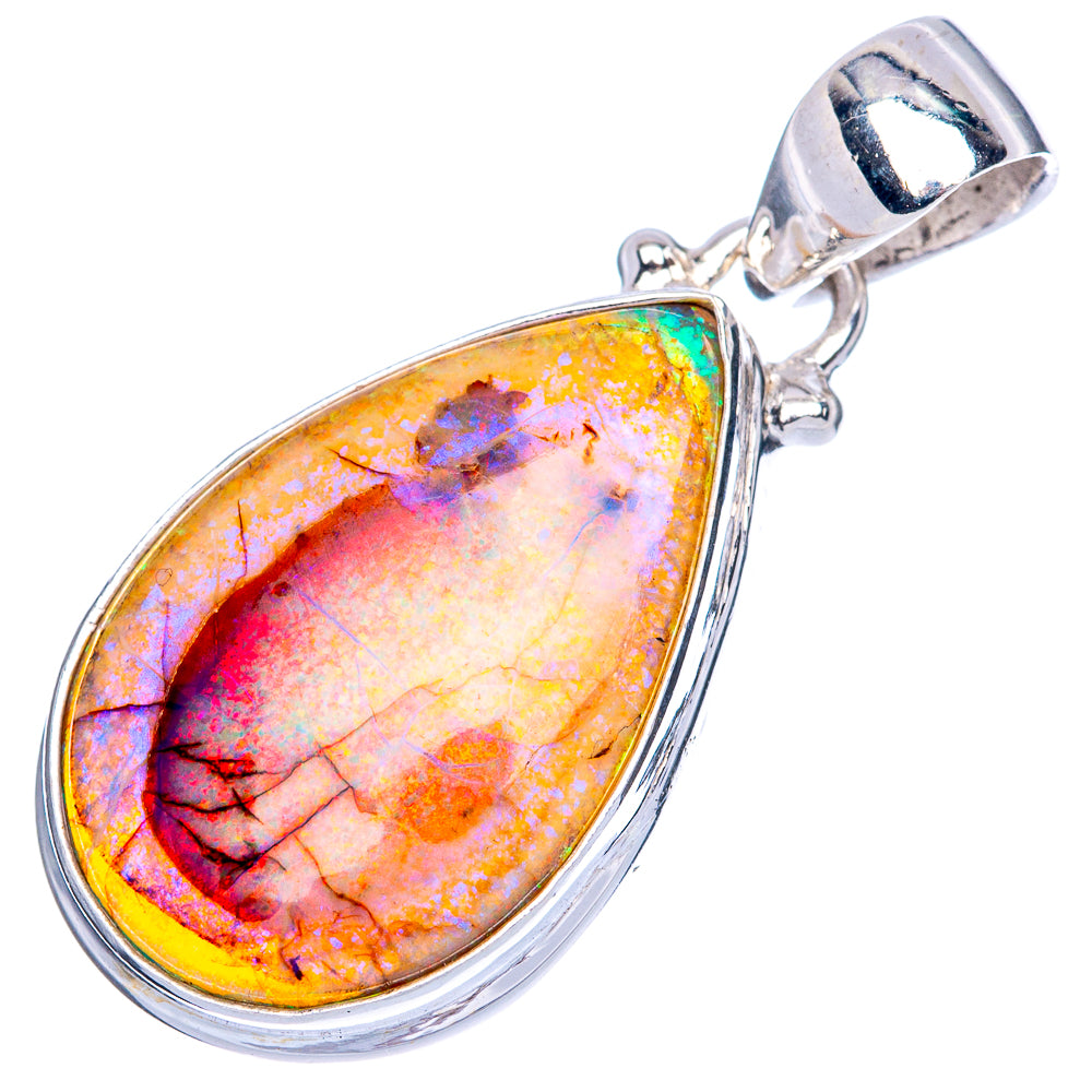Rare Sterling Opal Pendant 1 1/4" (925 Sterling Silver) P41632