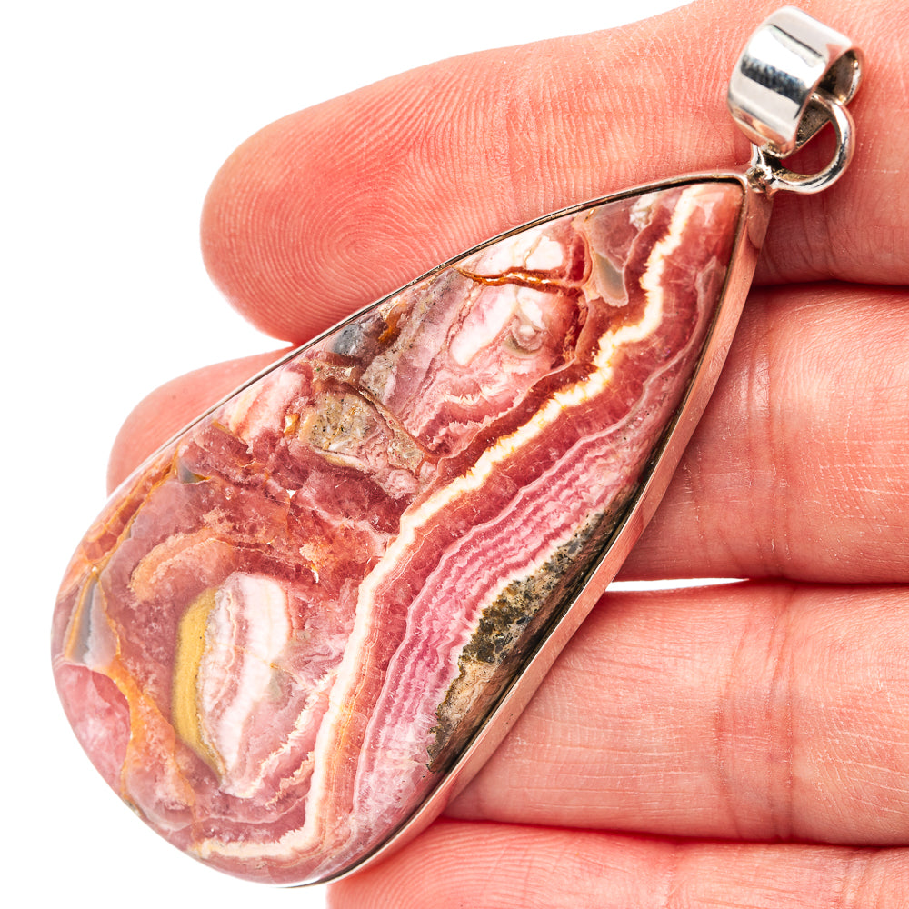 Premium Rhodochrosite Pendant 2 3/4" (.925 Sterling Silver)