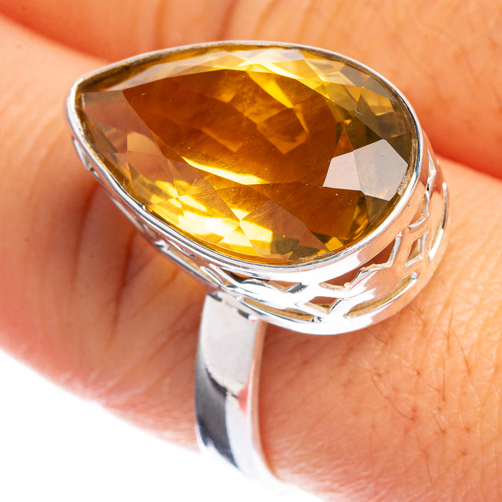 Faceted Citrine Ring Size 9.75 (925 Sterling Silver) R144244