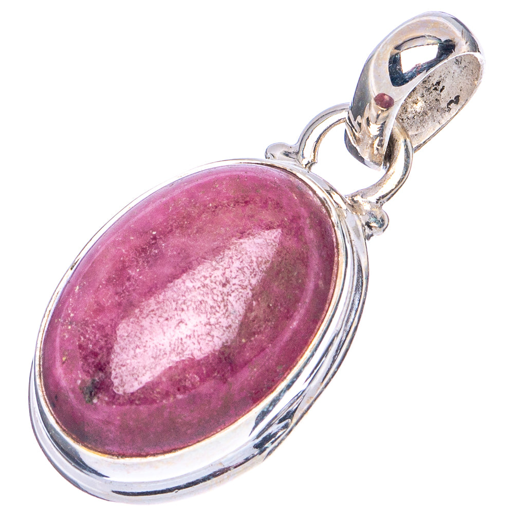 Rhodonite Pendant 1 1/4" (.925 Sterling Silver)
