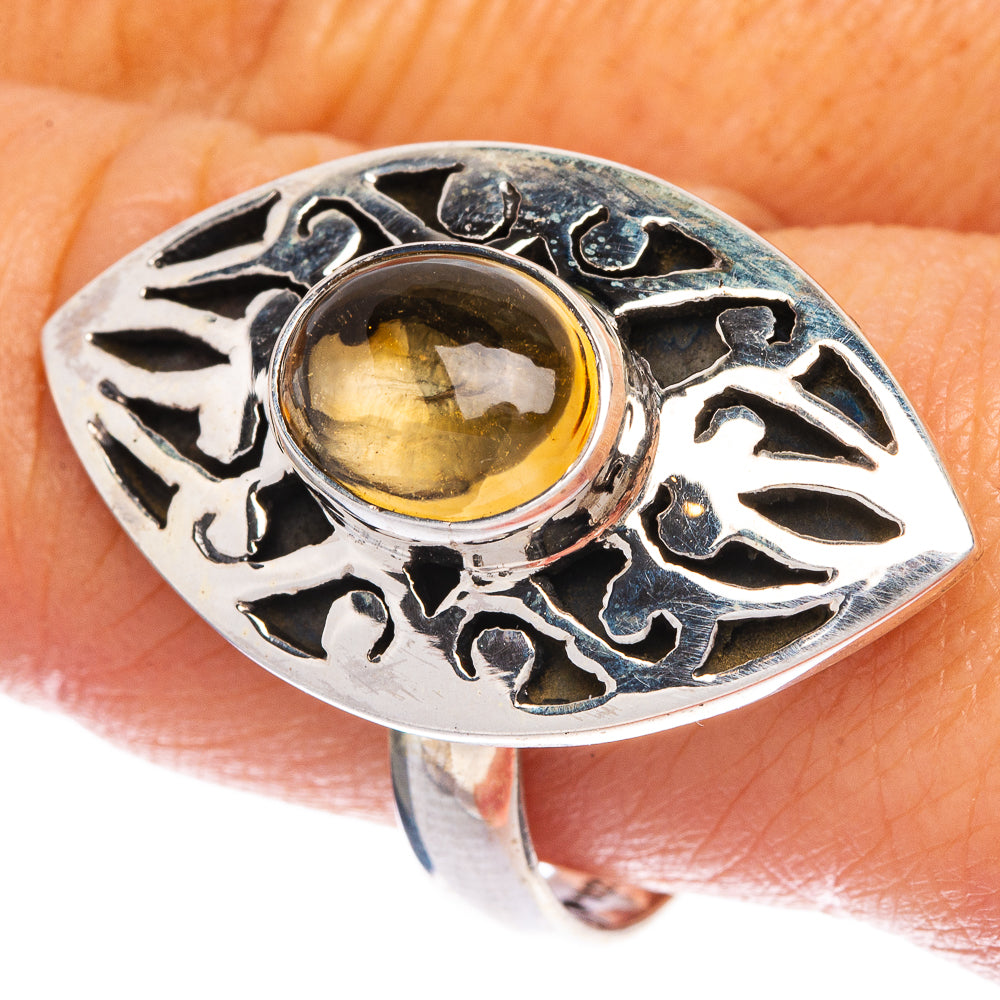 Natural Citrine Ring Size 9.75 (925 Sterling Silver) R1244