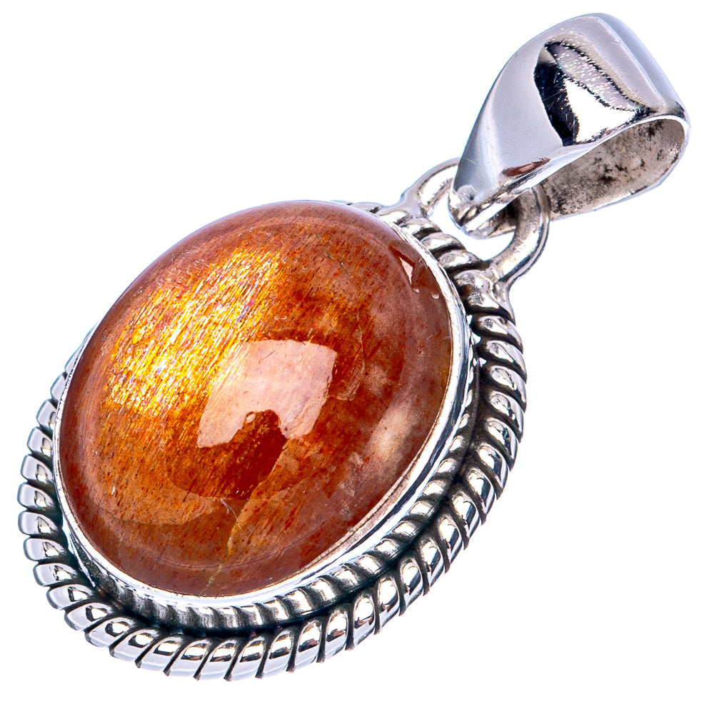 Sunstone Pendant 1 1/8" (925 Sterling Silver) P41293