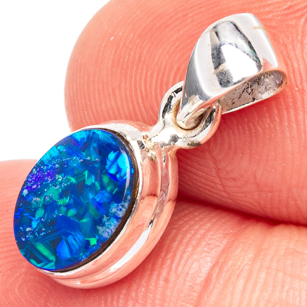 Rare Doublet Opal Pendant 3/4" (925 Sterling Silver) P44754
