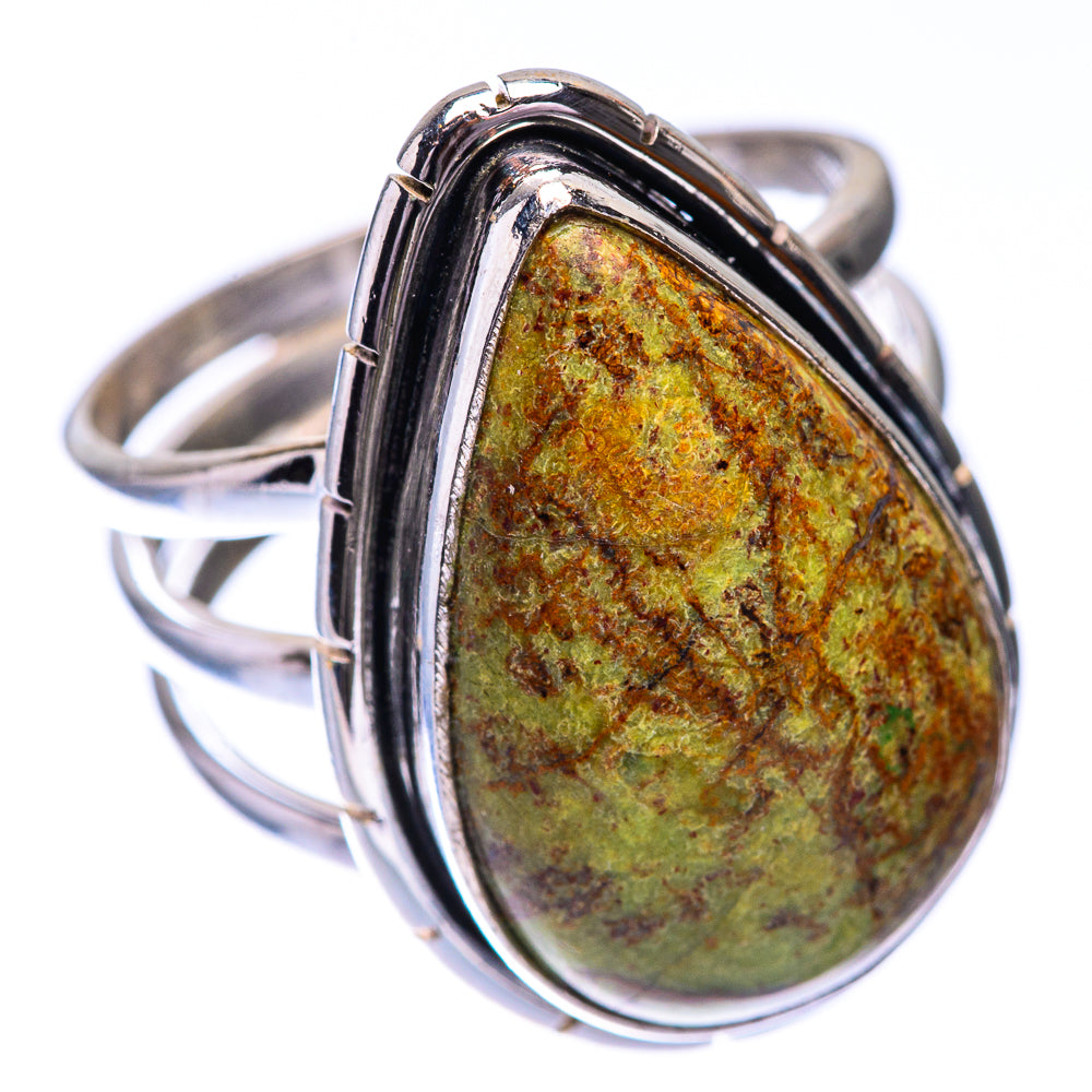 Gaspeite Ring Size 7.25 (925 Sterling Silver) R140717