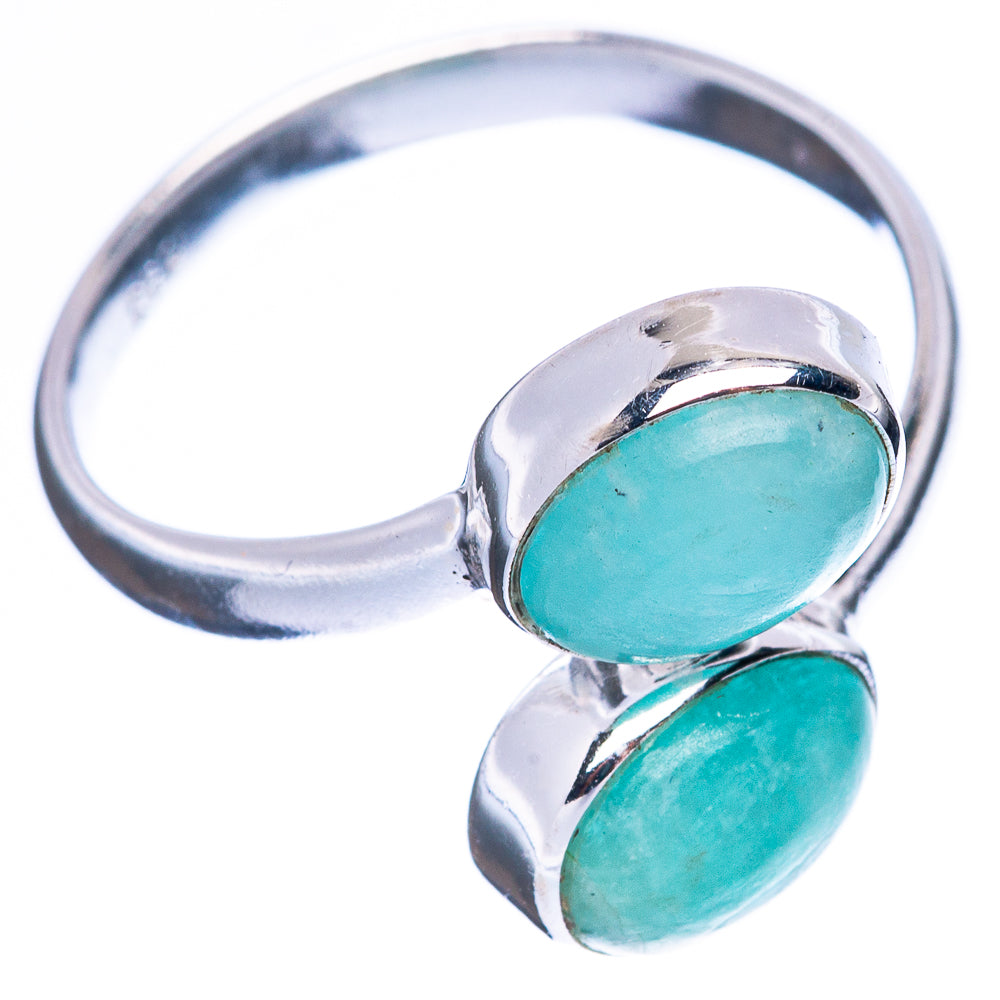 Aquamarine Dainty Ring Size 7 Adjustable (925 Sterling Silver) R5127