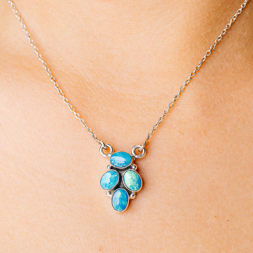 Doublet Opal Necklace 16.5" (925 Sterling Silver) N90231