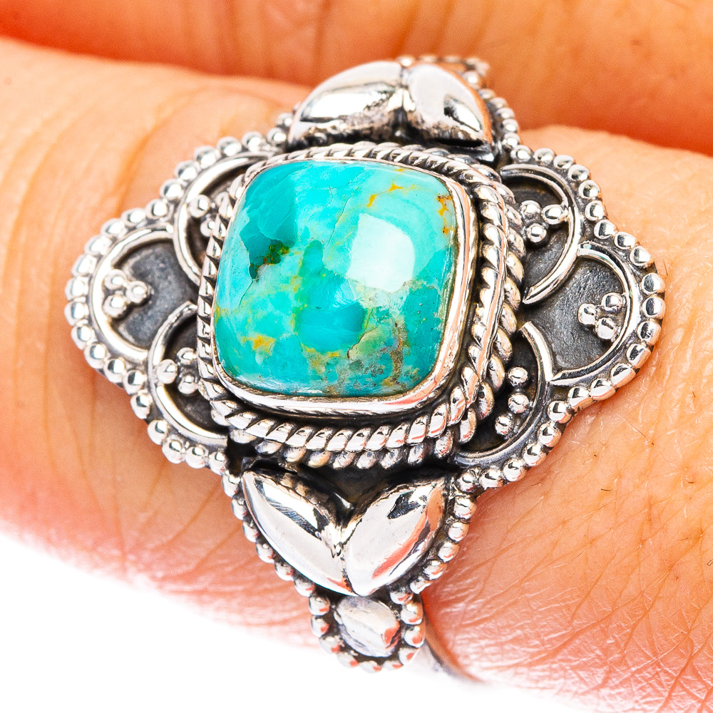 Rare Arizona Turquoise Ring Size 8 (925 Sterling Silver) R146969