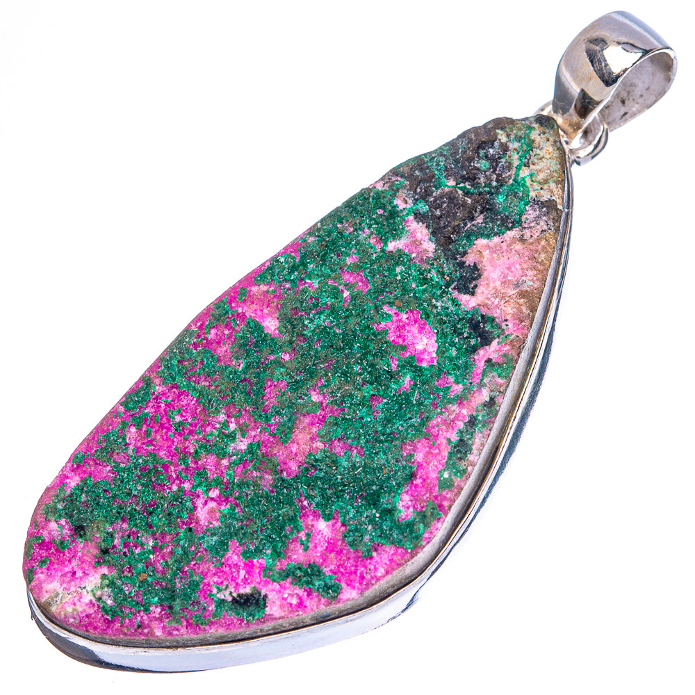 Rare Pink Cabalto Calcite and Malachite Pendant 2 1/8" (925 Sterling Silver) P43109