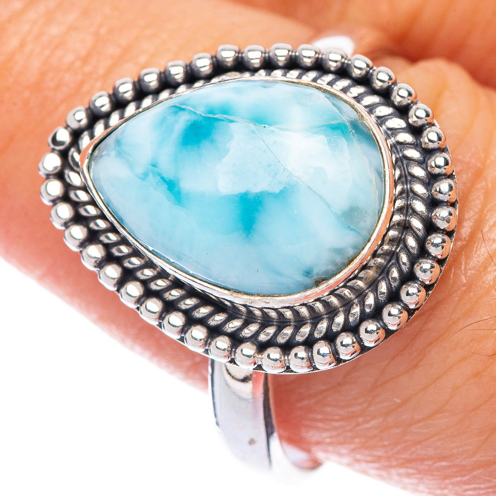 Large Larimar Ring Size 9.75 (925 Sterling Silver) R144828