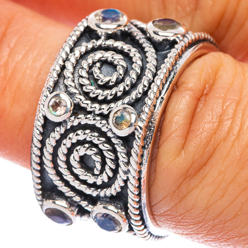 Rainbow Moonstone Ring Size 6 (925 Sterling Silver) R145960