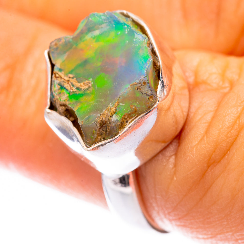 Rough Ethiopian Opal Ring Size 6.25 (925 Sterling Silver) R140549