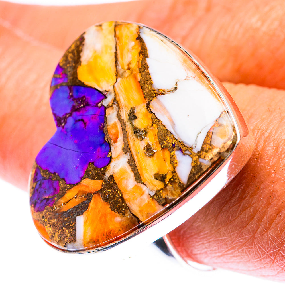 Large Spiny Oyster Turquoise Ring Size 9.25 (925 Sterling Silver) RING140266