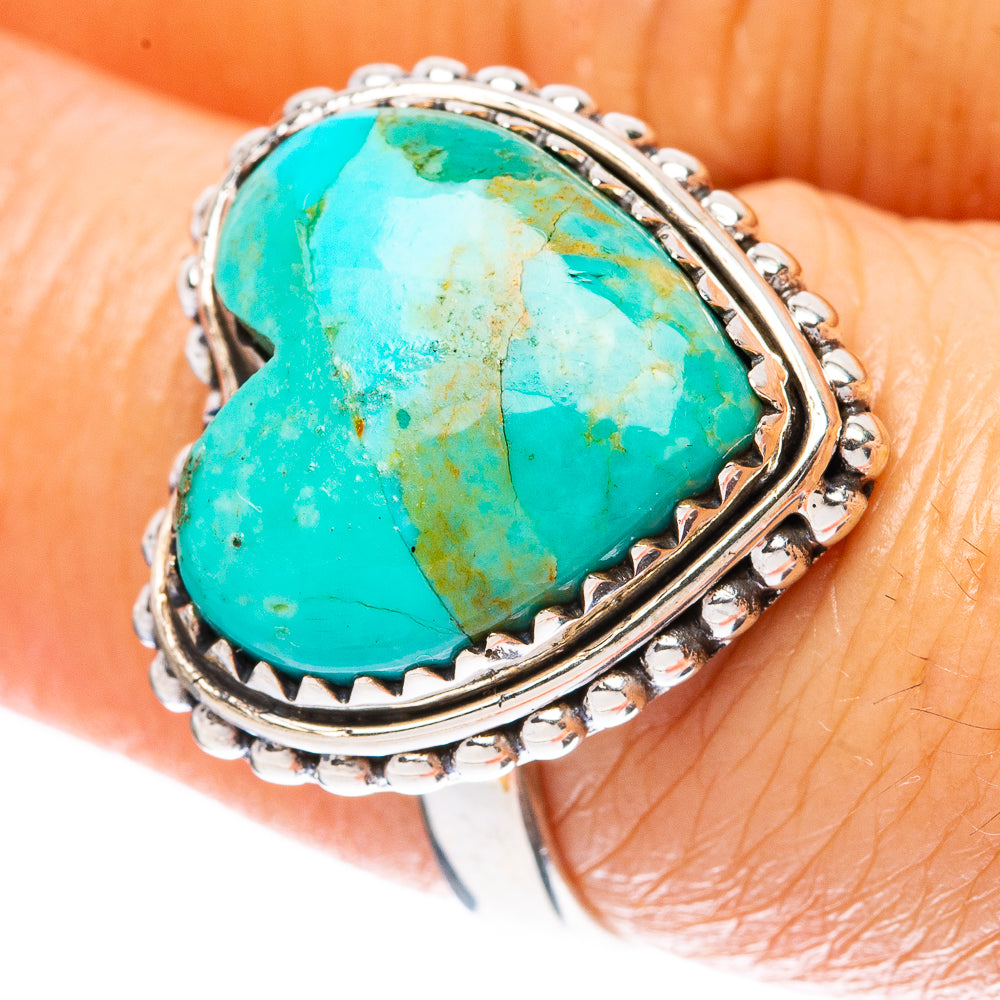 Kingman Turquoise Ring Size 7.5 (925 Sterling Silver) R4040