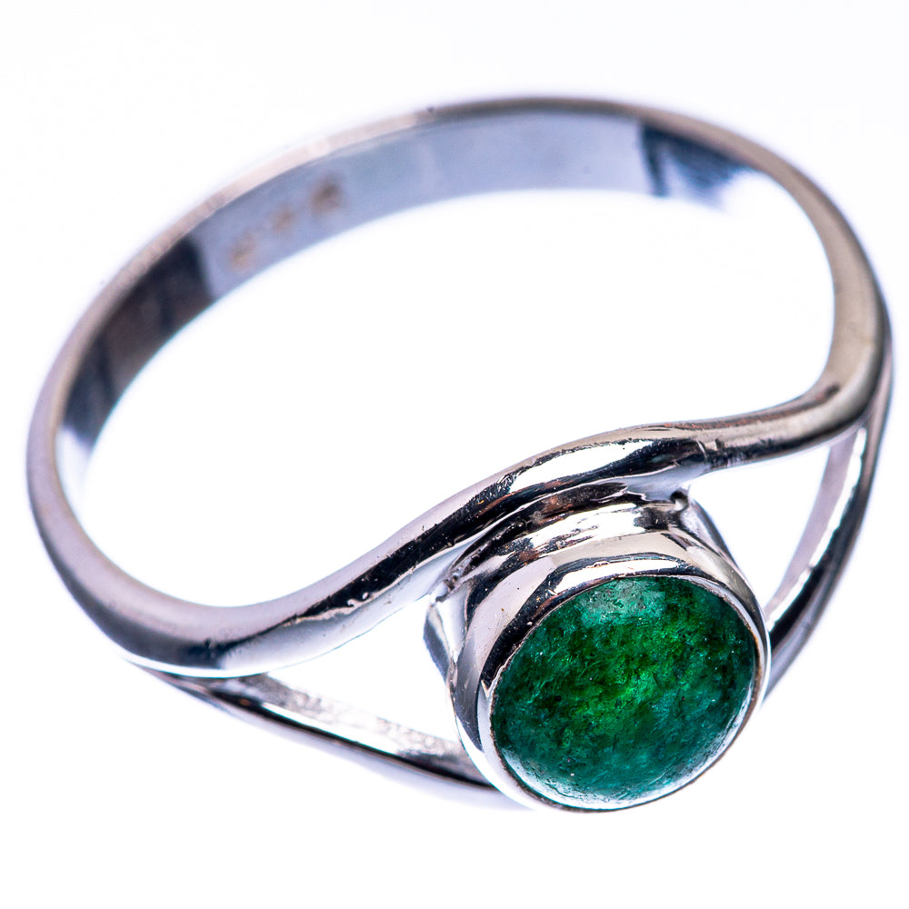Green Aventurine Dainty Ring Size 7 (925 Sterling Silver) R142610