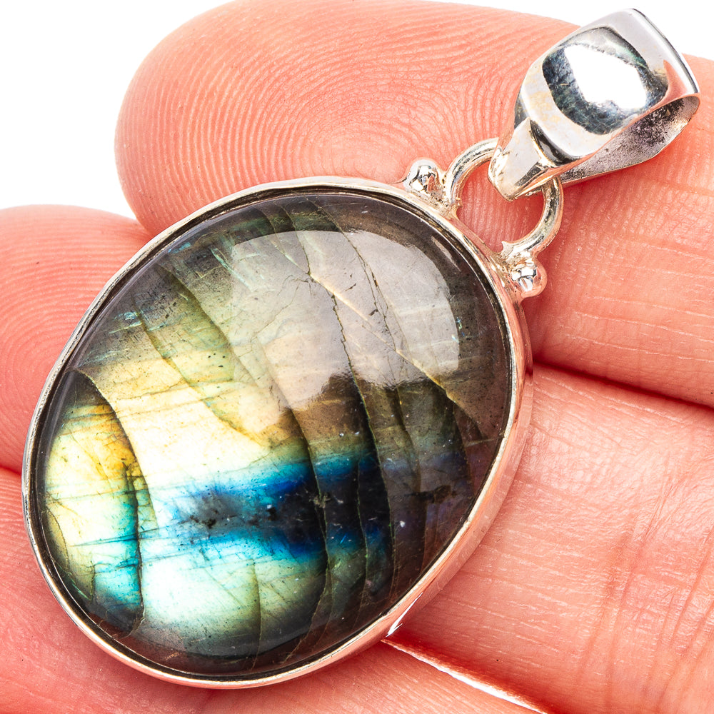 Labradorite Pendant 1 5/8" (925 Sterling Silver) P43890