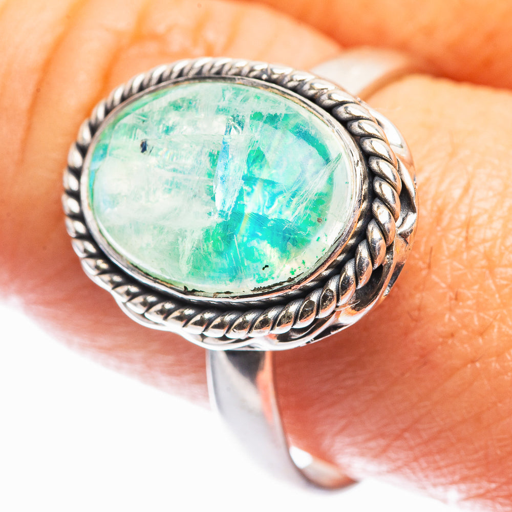 Green Moonstone Ring Size 9.75 (925 Sterling Silver) R142283
