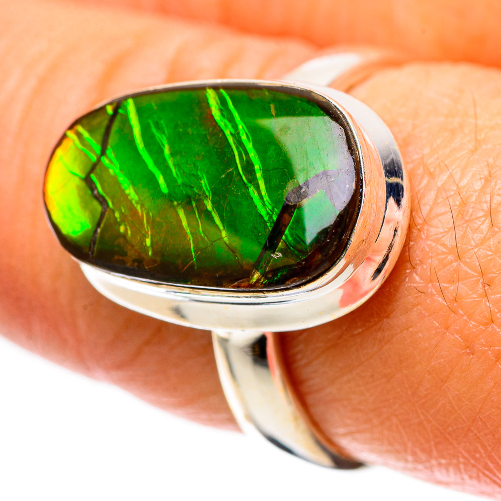 Ammolite Ring Size 8 (925 Sterling Silver) RING138861