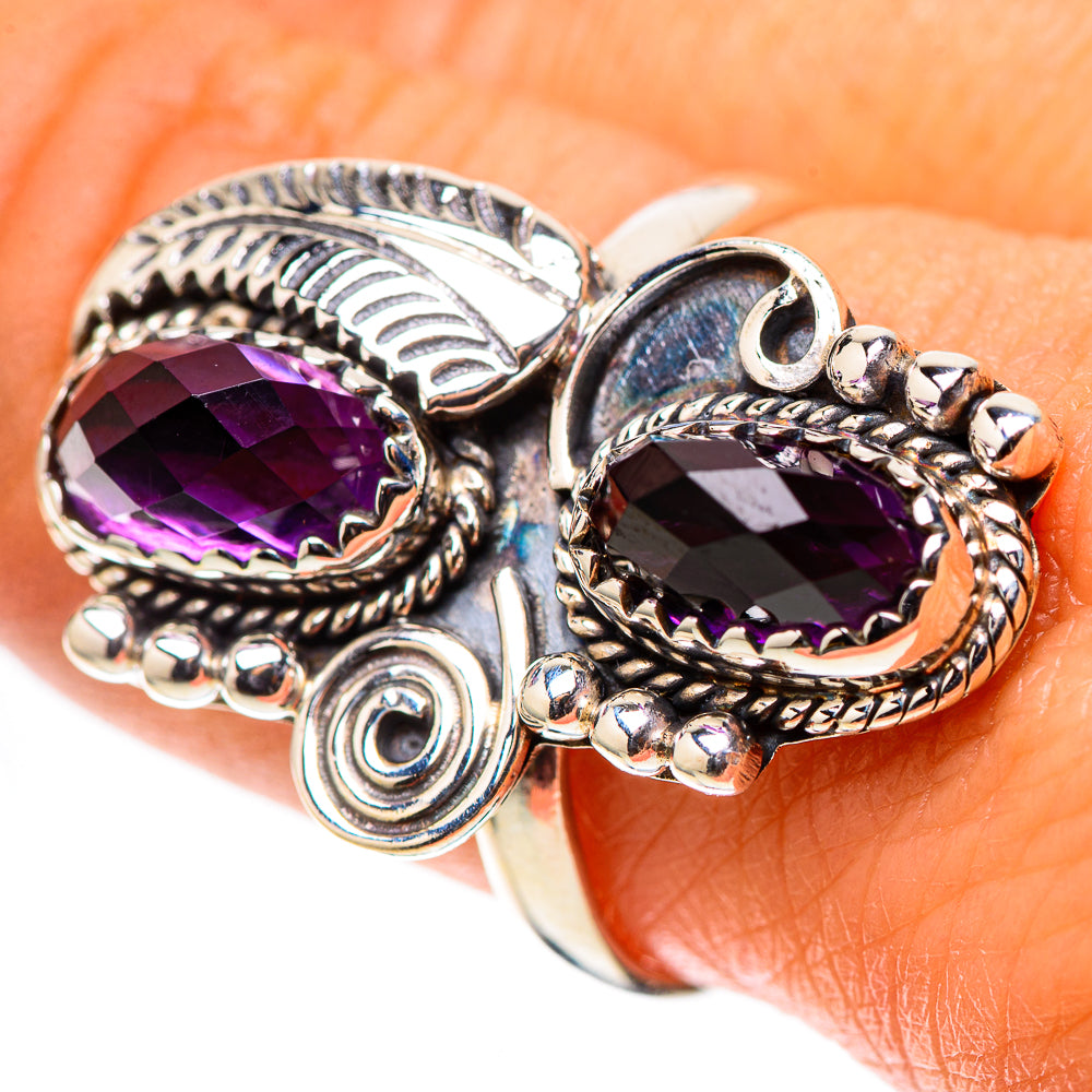 Faceted Amethyst Ring Size 9 (925 Sterling Silver) RING138694