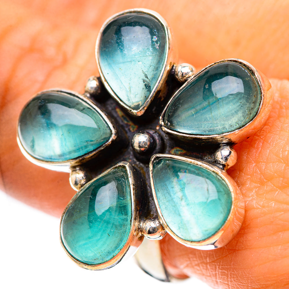 Large Blue Fluorite Ring Size 9.5 (925 Sterling Silver) RING139290