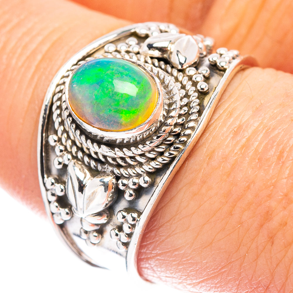 Rare Ethiopian Opal Ring Size 8.5 (.925 Sterling Silver)