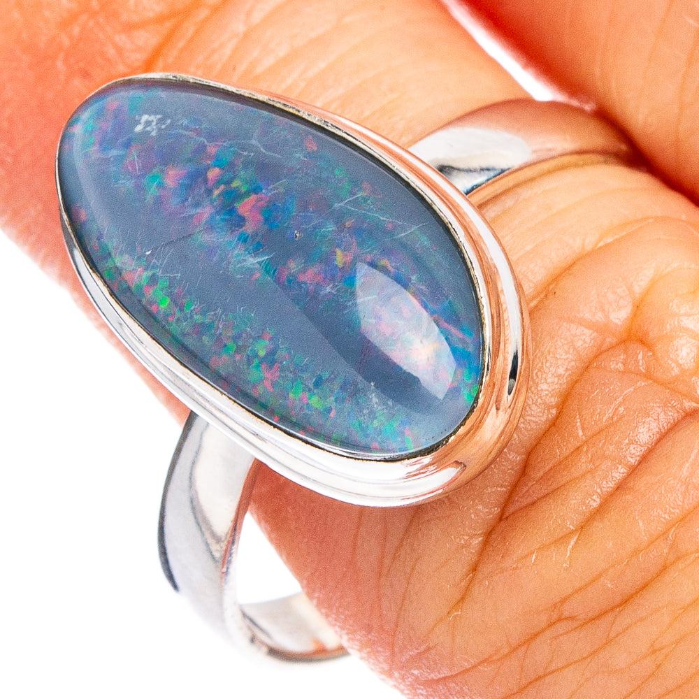 Rare Triplet Opal Ring Size 8.75 (.925 Sterling Silver)