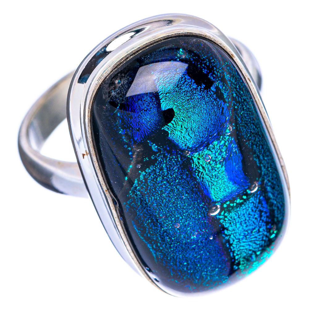 Dichroic Glass Ring Size 7 (925 Sterling Silver) R146182