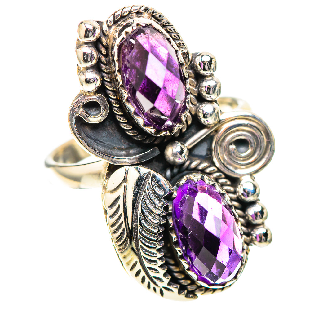 Faceted Amethyst Ring Size 7.75 (925 Sterling Silver) RING138780