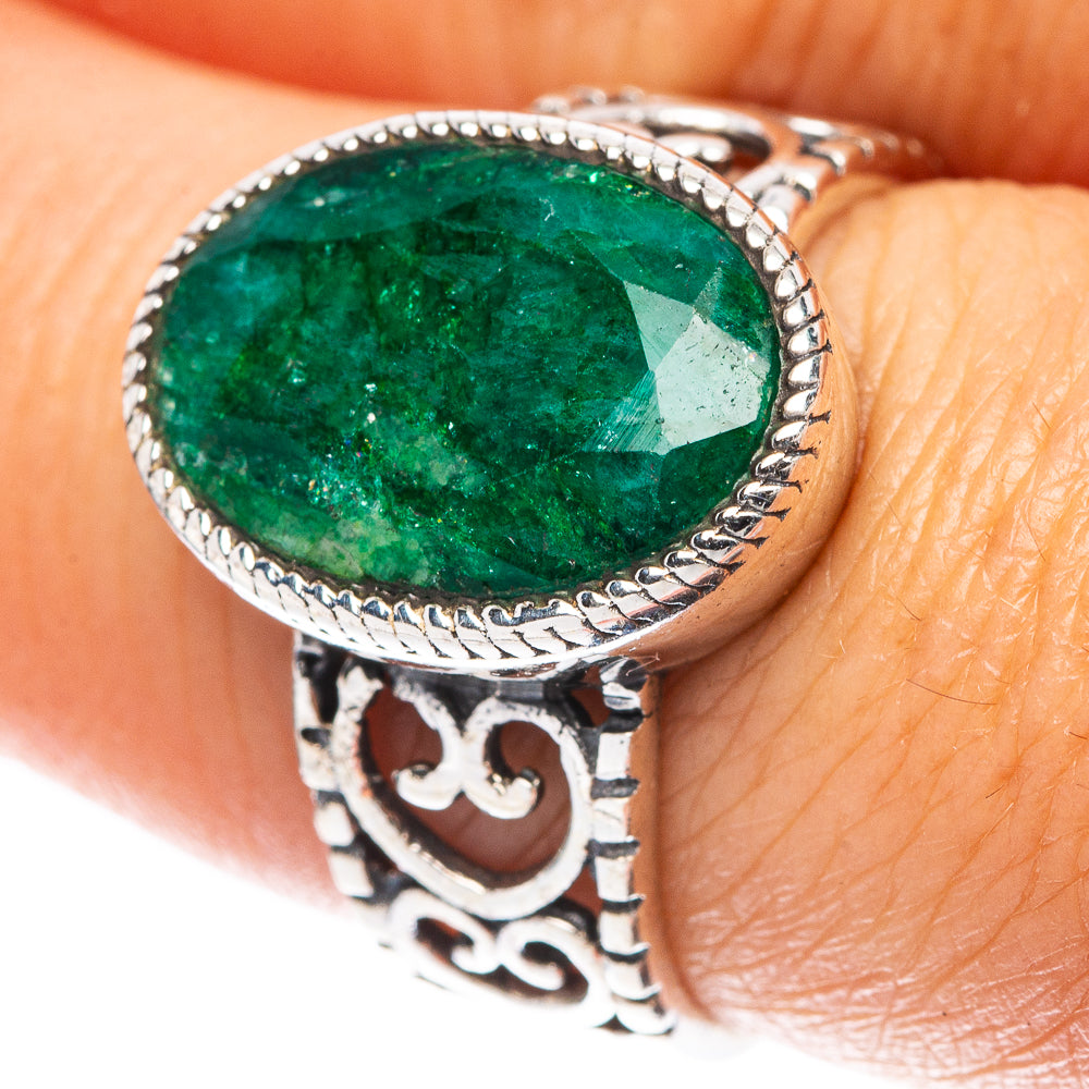 Green Sillimanite 925 Sterling Silver Ring Size 7.75 (925 Sterling Silver) R5407
