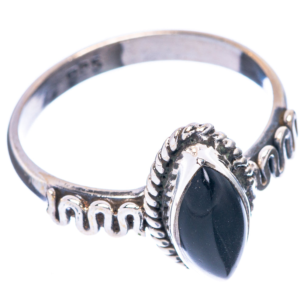 Black Onyx Ring Size 7 (925 Sterling Silver) R5669