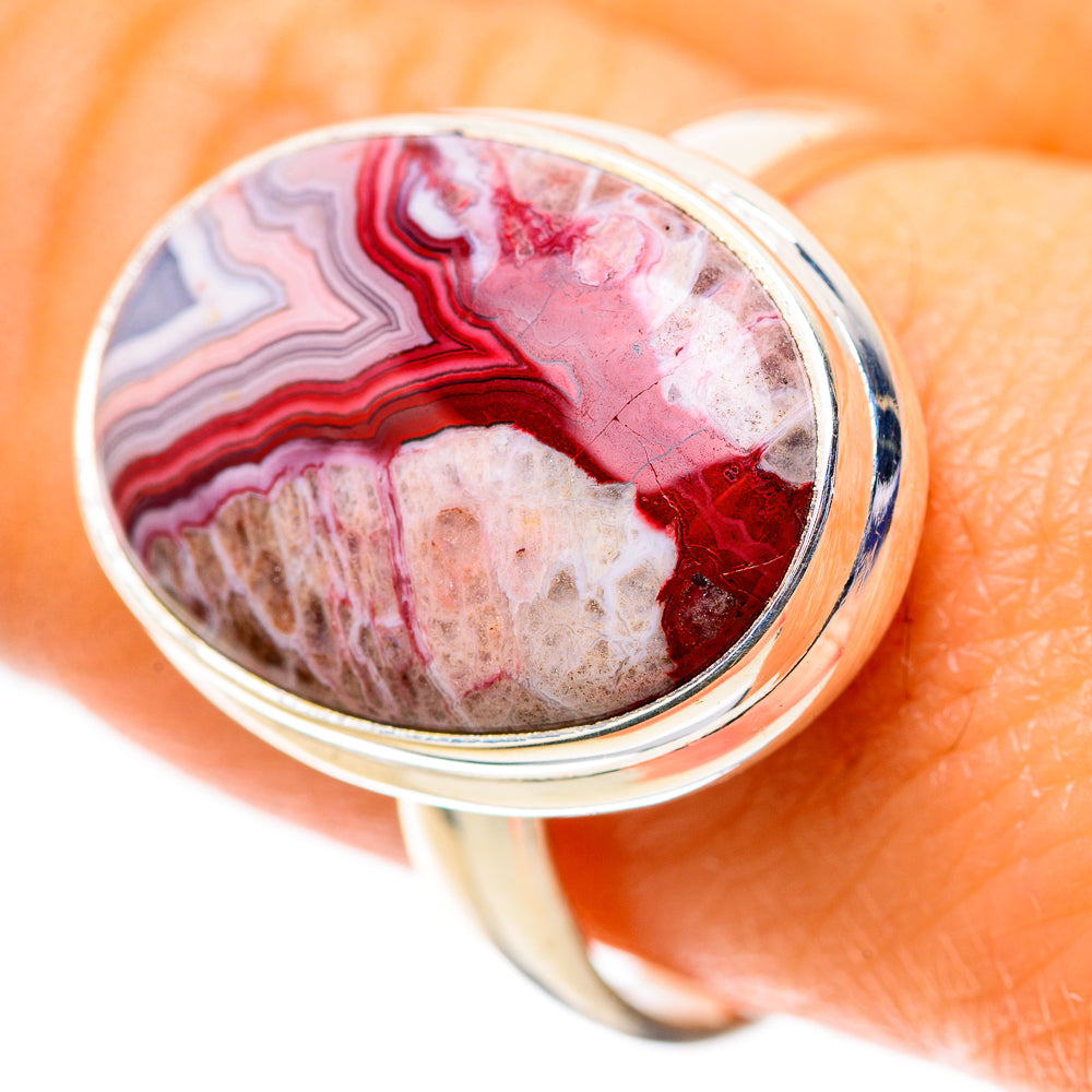 Crazy Lace Agate 925 Sterling Silver Ring Size 9 (925 Sterling Silver) RING139586