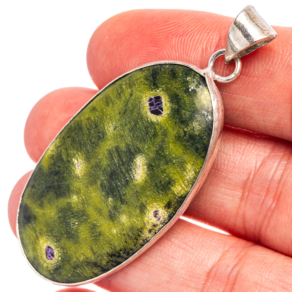 Stichtite Pendant 2 1/8" (Silver Plated)