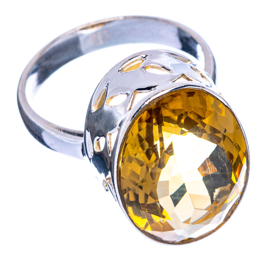 Faceted Citrine Ring Size 7.5 (925 Sterling Silver) R144425