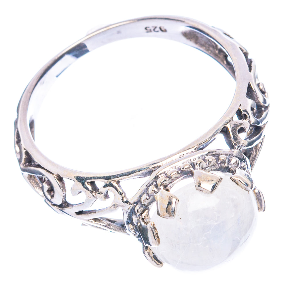 Rainbow Moonstone Ring Size 8.5 (925 Sterling Silver) R4747