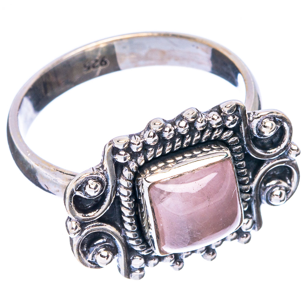 Rose Quartz Dainty Ring Size 7.75 (925 Sterling Silver) R5207