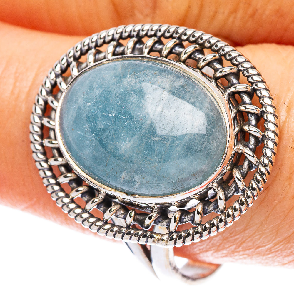 Aquamarine 925 Sterling Silver Ring Size 10 Ana Co R2471