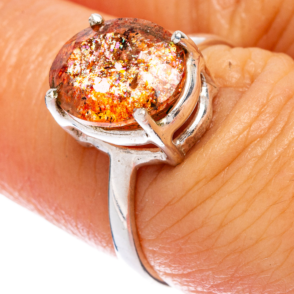 Rare Sunstone Ring Size 6.75 (925 Sterling Silver) R146559
