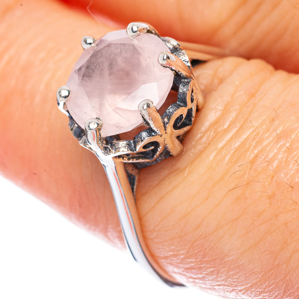 Rose Quartz Ring Size 7.5 (925 Sterling Silver) R2938