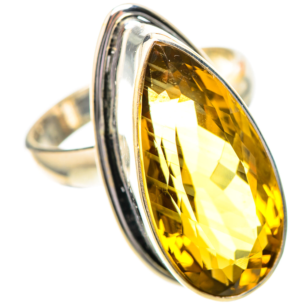 Large Faceted Citrine Ring Size 8 (925 Sterling Silver) RING139853