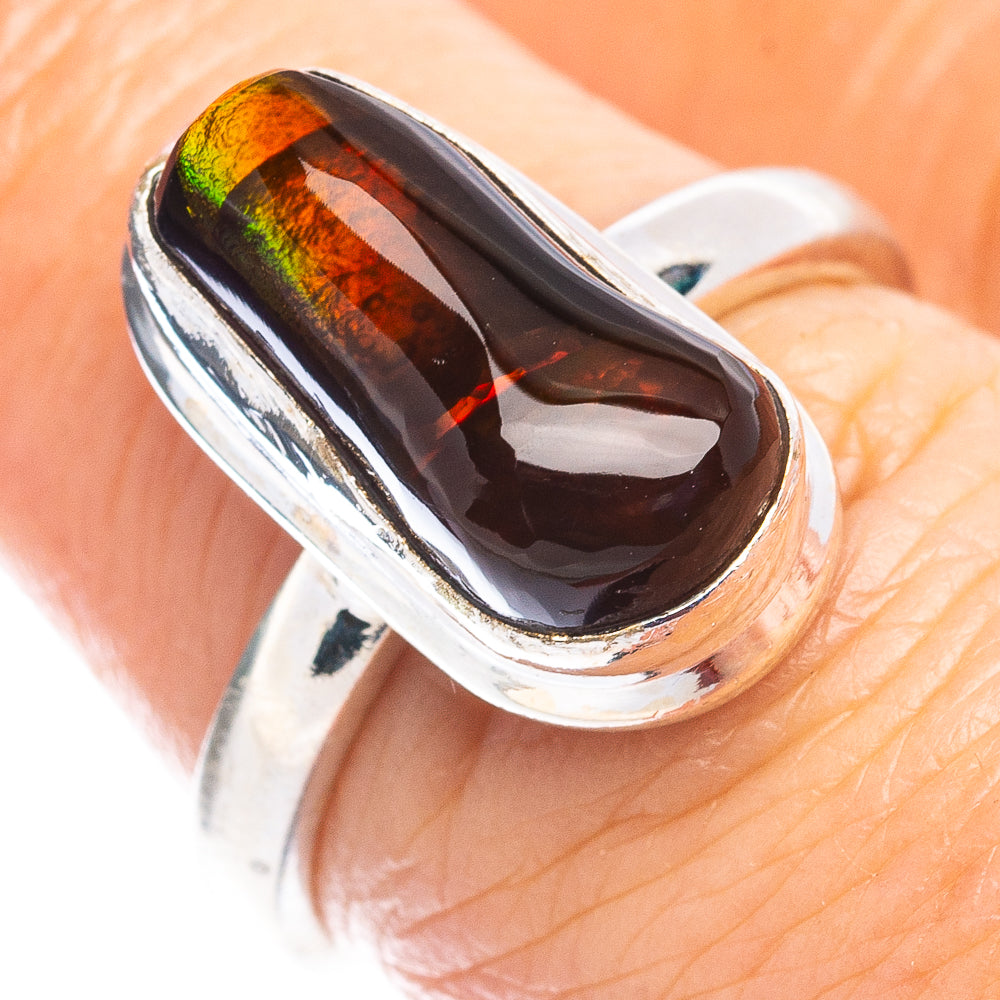Rare Mexican Fire Agate Ring Size 6.75 (.925 Sterling Silver)