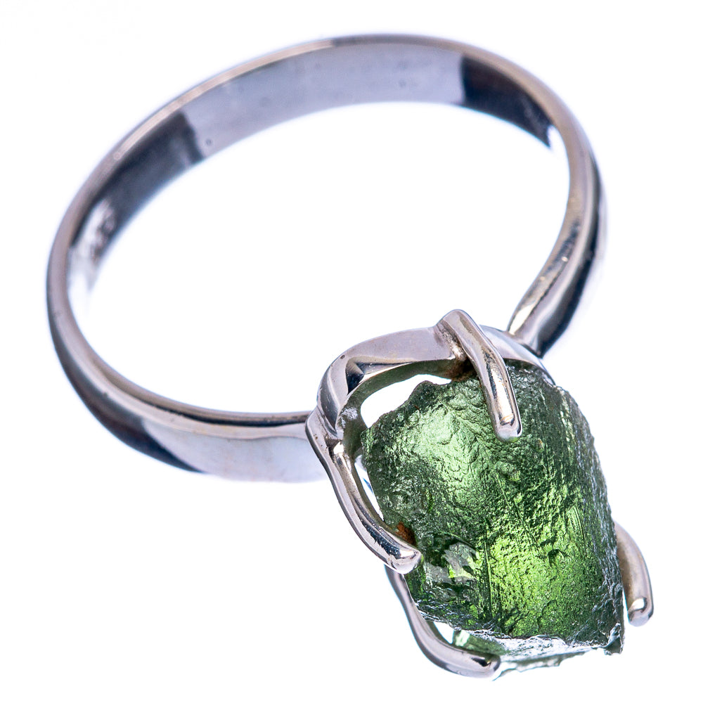 Rare Czech Moldavite Ring Size 8 (925 Sterling Silver) R146449