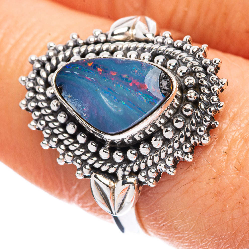 Rare Doublet Opal Ring Size 8 (925 Sterling Silver) R3202