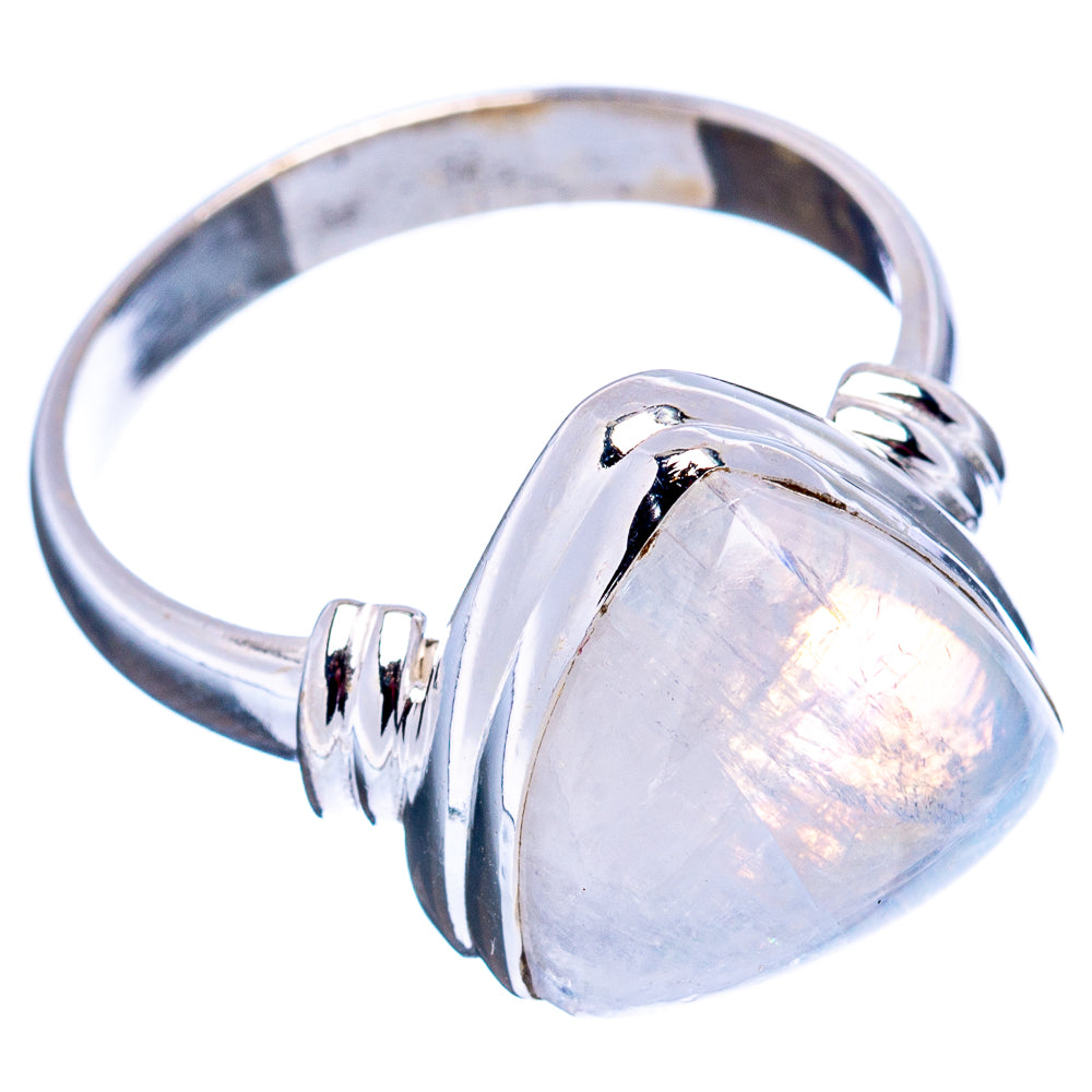 Rainbow Moonstone Ring Size 9 (.925 Sterling Silver)
